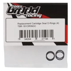 Team Brood Velvet Shock Cartridge Seal O-Rings (4) -Team Brood Sales Store bro tbr 181oringc 1