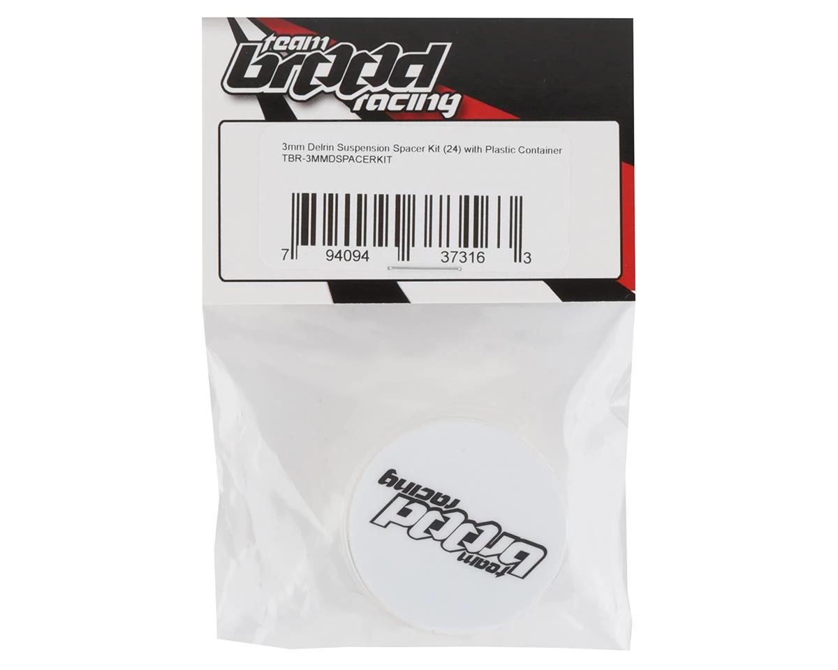 Team Brood 3mm Delrin Suspension Spacer Kit w/Plastic Container (24) 4 Team Brood 3mm Delrin Suspension Spacer Kit w/Plastic Container (24) - Image 2