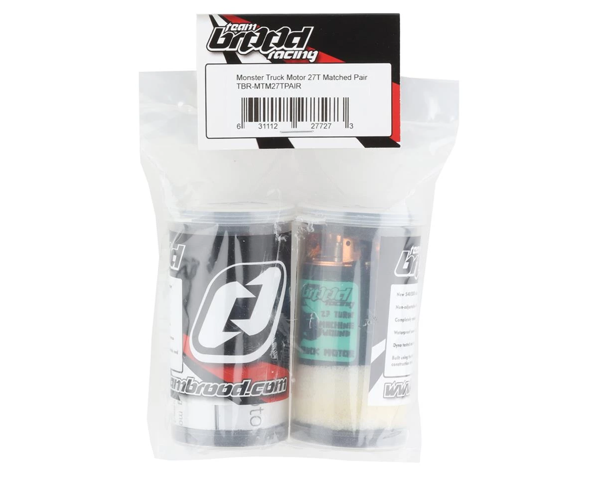 Team Brood Monster Truck Machine Wound 540 Clod Buster Motor Set (2) (27T) (Matched Pair) 5 Team Brood Monster Truck Machine Wound 540 Clod Buster Motor Set (2) (27T) (Matched Pair) - Image 3