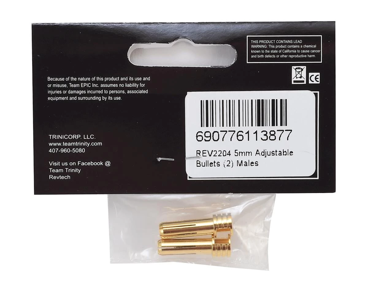 Trinity Revtech Certified Adjustable Gold Plated 5mm Bullet Connector 4 Trinity Revtech Certified Adjustable Gold Plated 5mm Bullet Connector - Image 2
